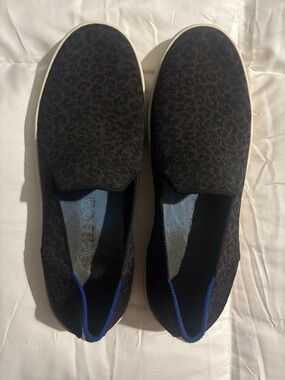 Rothy's Brown and Black Cheetah Slip On Sneaker